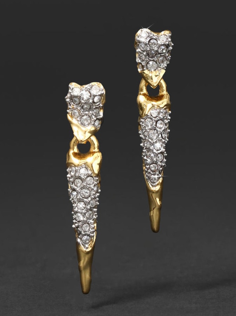 Alexis Bittar Solanales Crystal Spear Drop Earrings (MSRP $155)